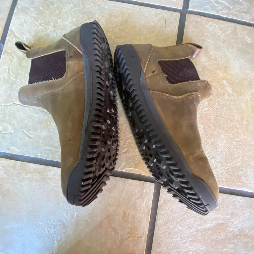 Xero Shoes Ridgeway Chelsea ankle Boot brown tan 8.5 barefoot full grain leather - Picture 4 of 9